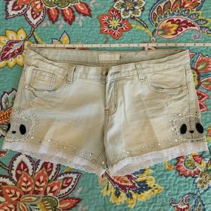 Cute Girl Jean Short / Bling
